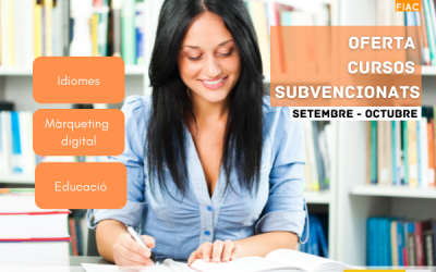 Oferta formació subvencionada setembre-octubre 2021